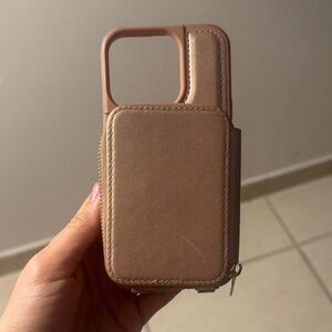 Elegant Light pink Phone Case with Wallet